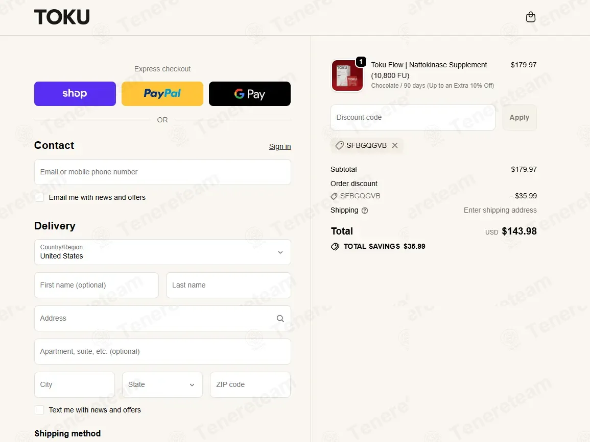 Toku Health coupon code: 20% off with SFBGQGVB. Tested and valid as 51 seconds ago.