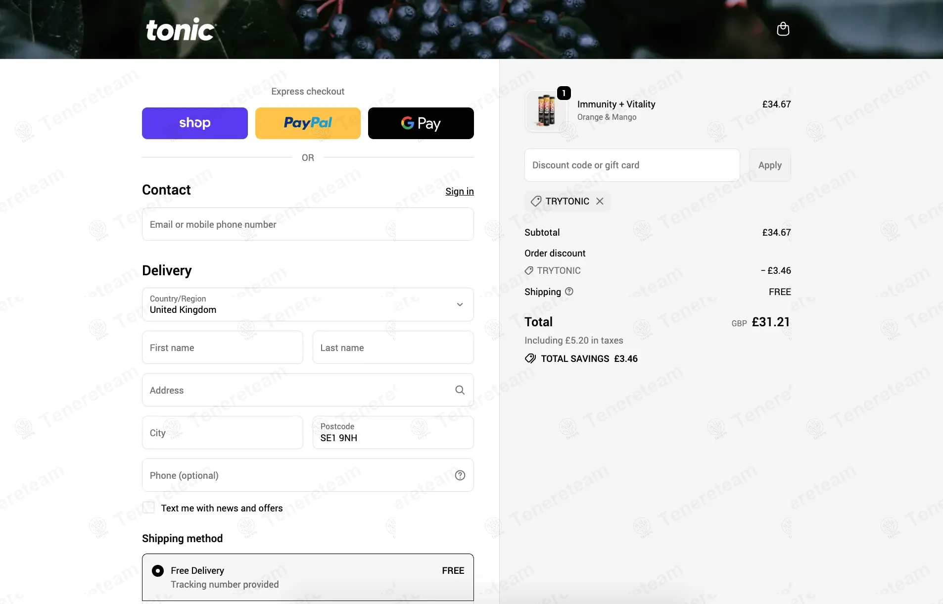 Tonic Health coupon code: 10% off with TRYTONIC. Tested and valid as 9 months ago.