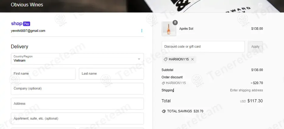 Obvious Wines coupon code: 15% off with HARMONY15. Tested and valid as 1 year ago.