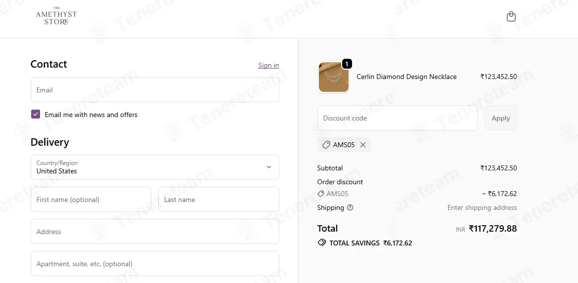 The Amethyst Store coupon code: 5% off with AMS05. Tested and valid as 3 months ago.