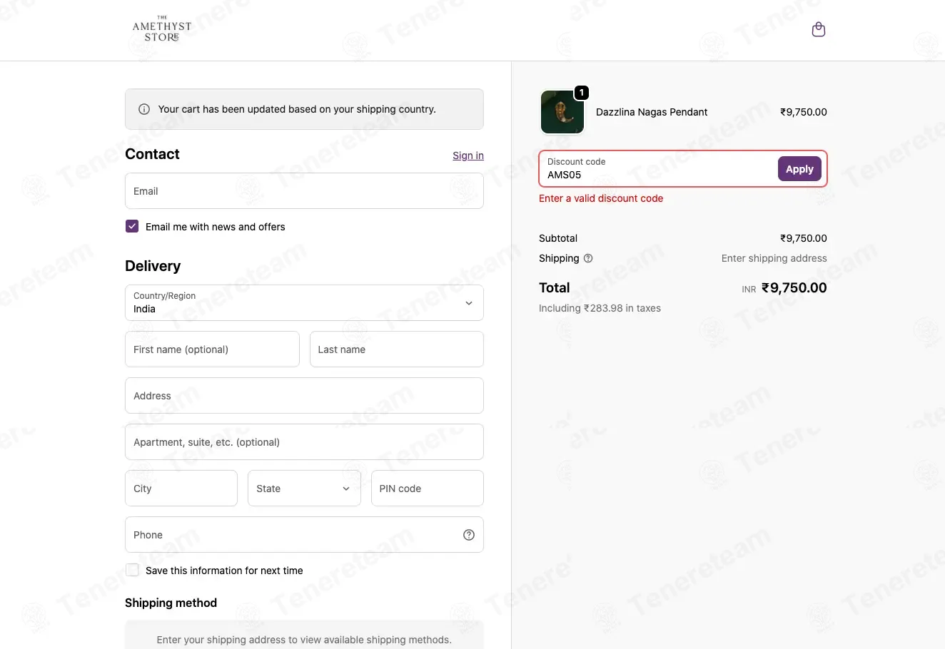 The Amethyst Store coupon code: 5% off with AMS05. Tested and valid as 3 months ago.