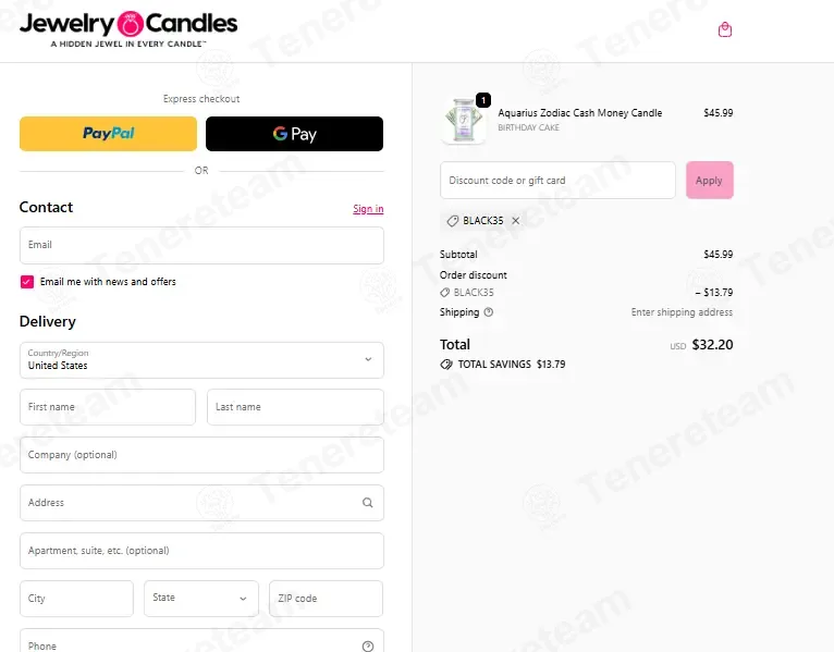 Jewelry Candles coupon code: 30% off with BLACK35. Tested and valid as 1 week ago.