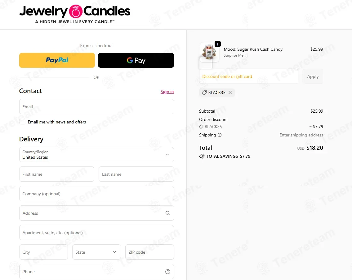 Jewelry Candles coupon code: 30% off with BLACK35. Tested and valid as 1 week ago.