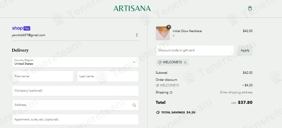 Artisana Jewelry coupon code: 10% off with WELCOME10. Tested and valid as 1 year ago.