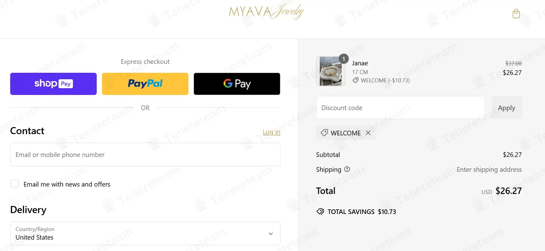 MYAVA JEWELRY coupon code: 29% off with WELCOME. Tested and valid as 1 year ago.