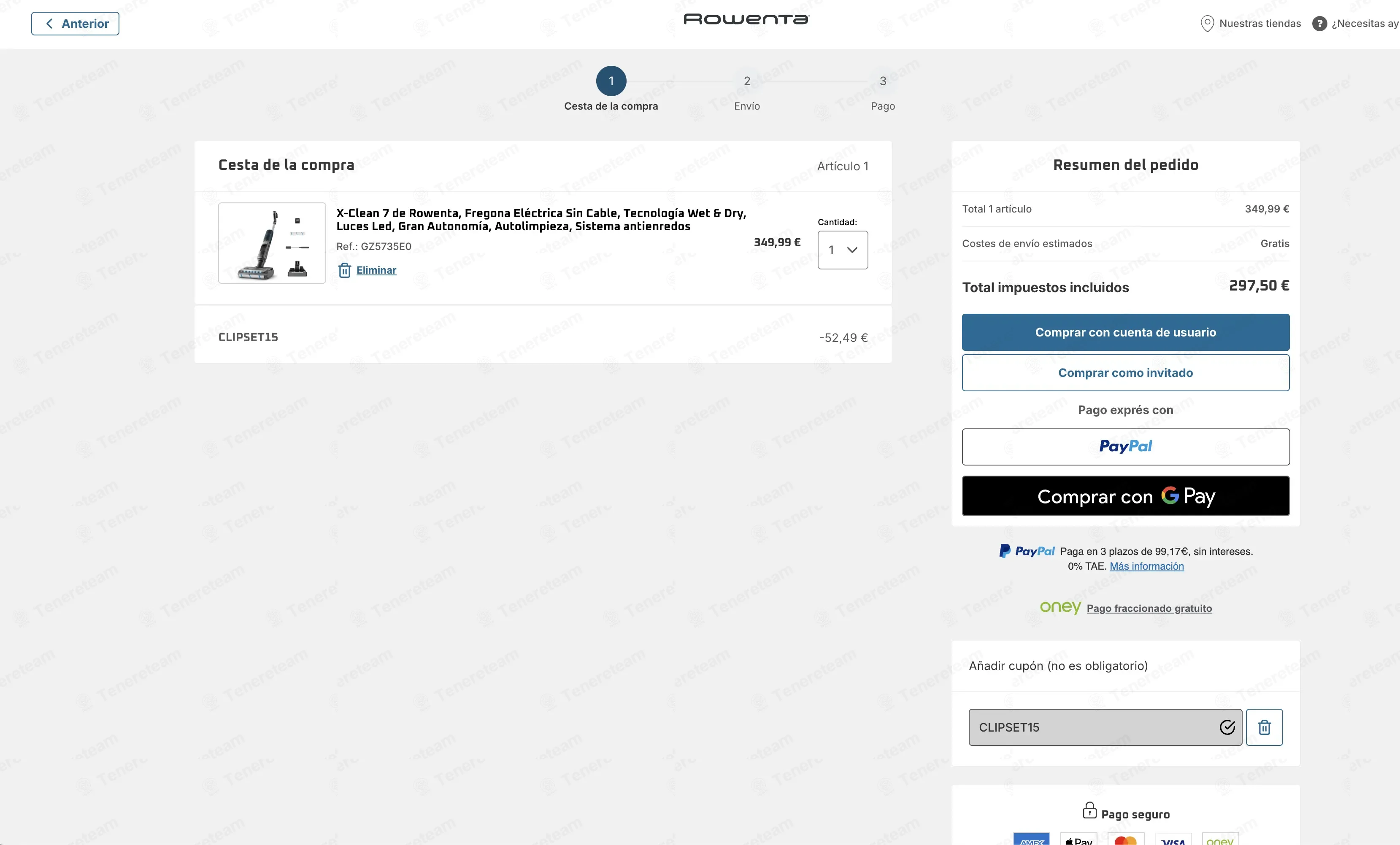 Rowenta ES coupon code: 15% off with CLIPSET15. Tested and valid as 1 week ago.
