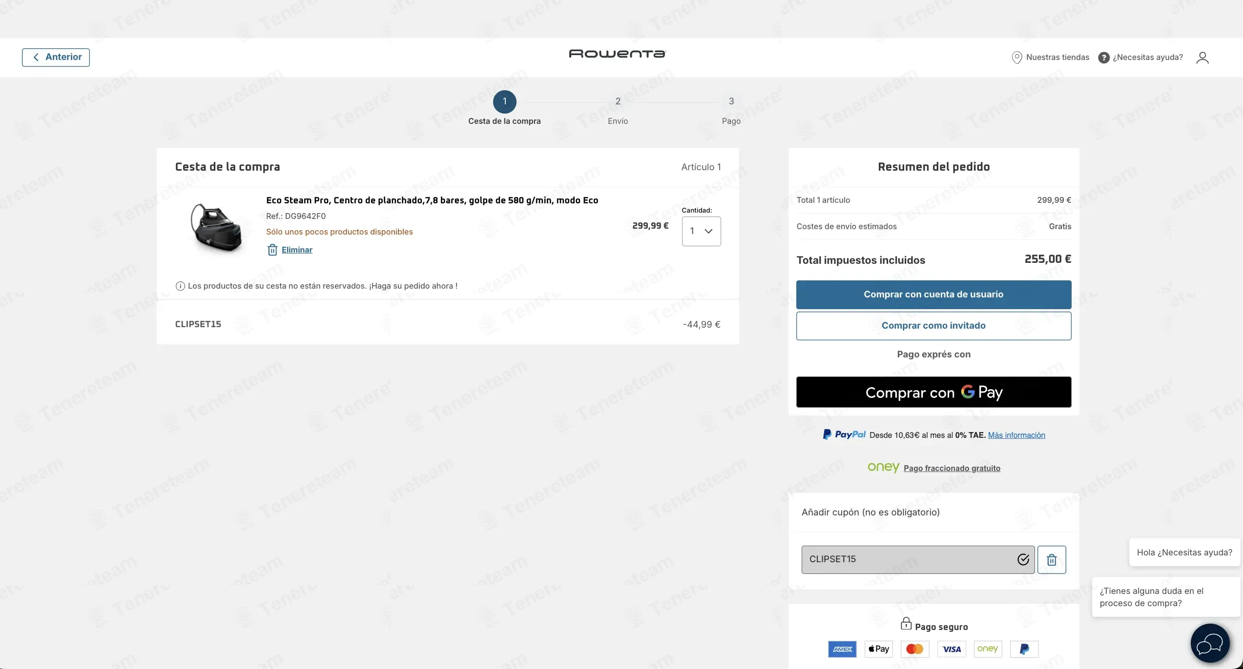 Rowenta ES coupon code: 15% off with CLIPSET15. Tested and valid as 1 week ago.