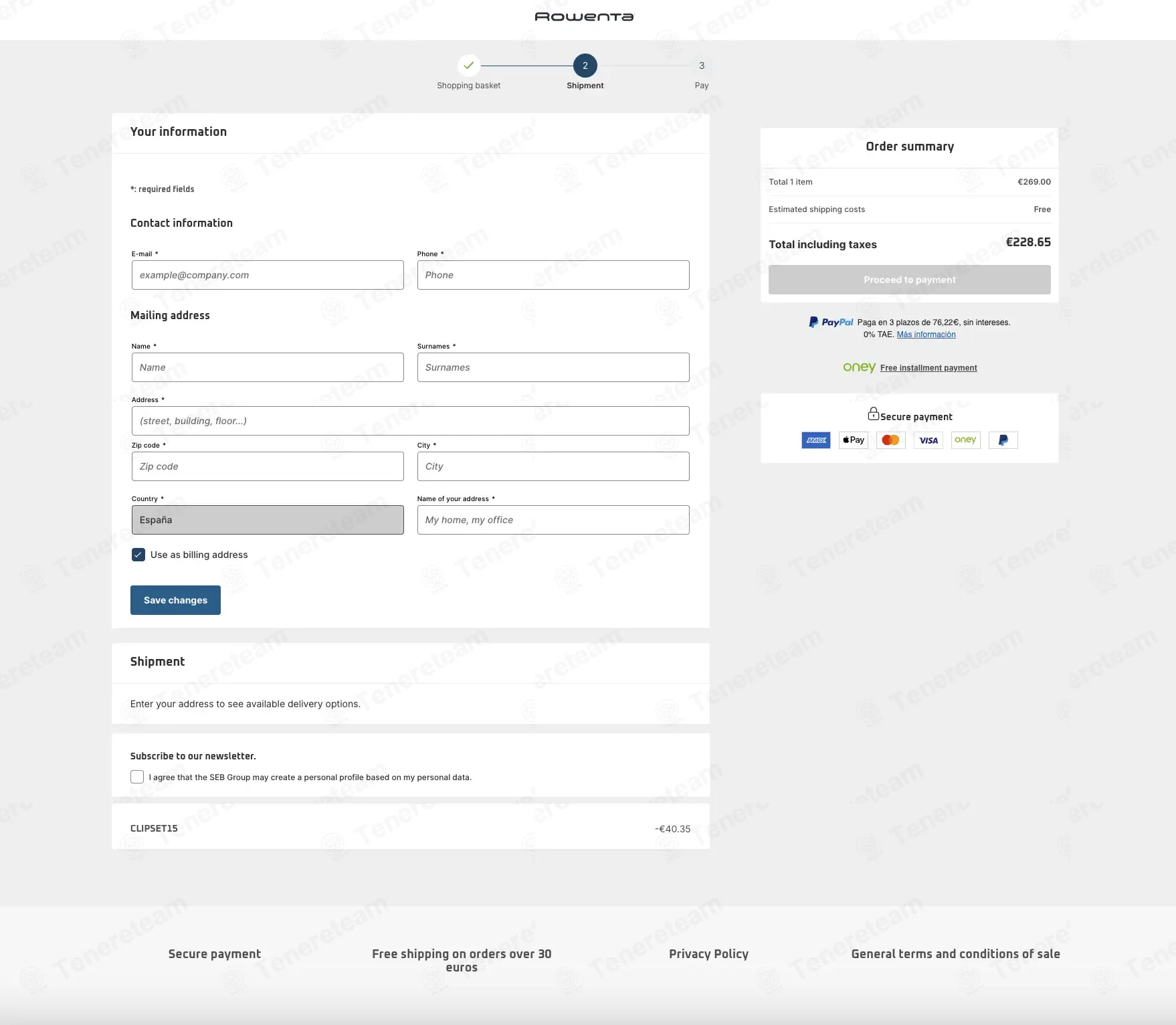 Rowenta ES coupon code: 15% off with CLIPSET15. Tested and valid as 1 week ago.