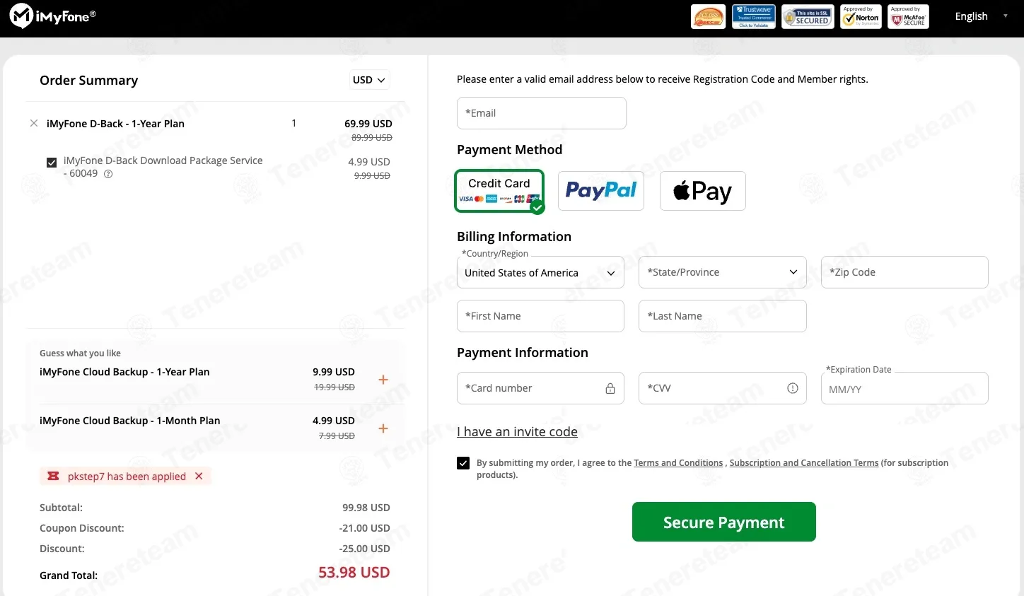 iMyfone coupon code: 30% off with PKSTEP7. Tested and valid as 3 weeks ago.