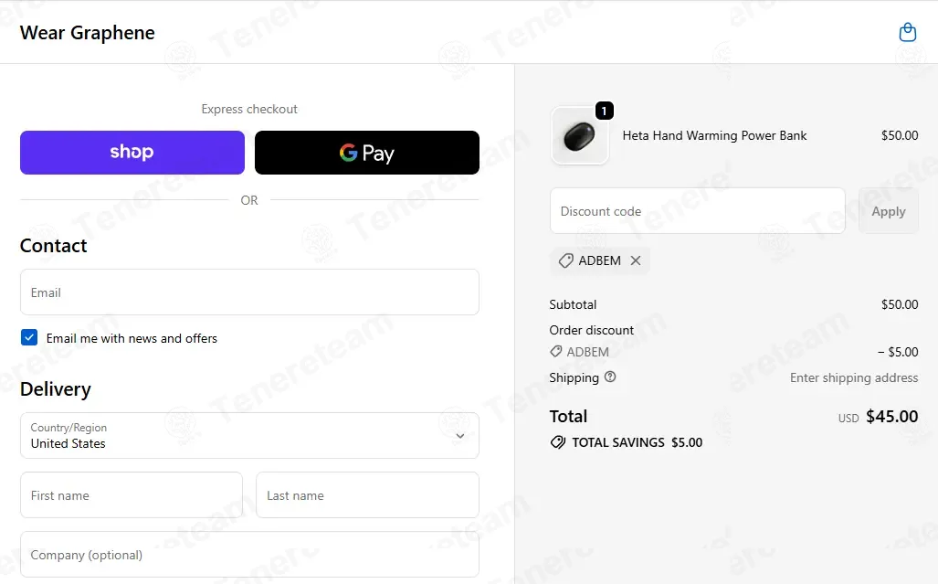 Wear Graphene coupon code: 10% off with ADBEM. Tested and valid as 8 months ago.