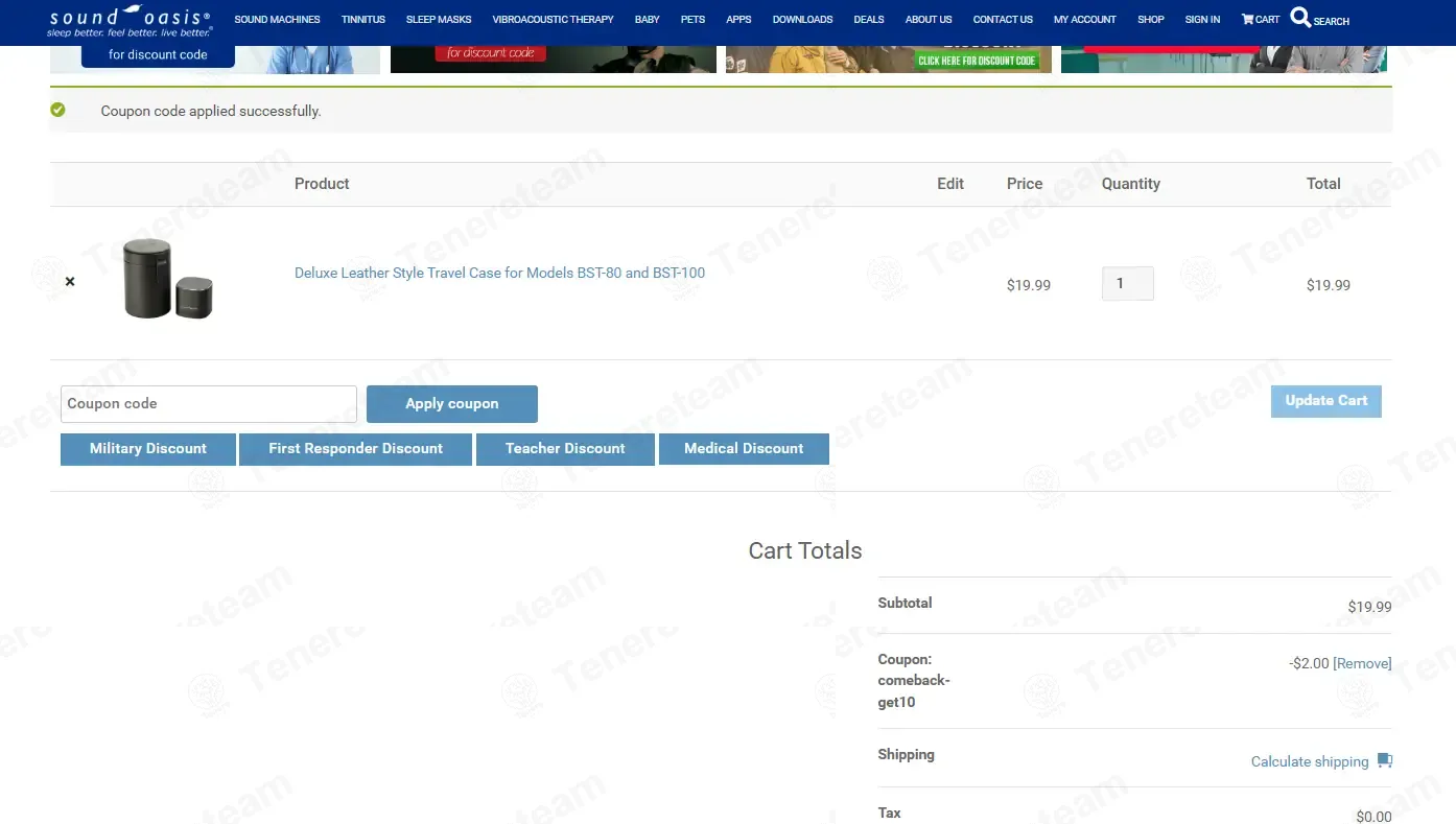 Sound Oasis coupon code: 10% off with comeback-get10. Tested and valid as 1 week ago.