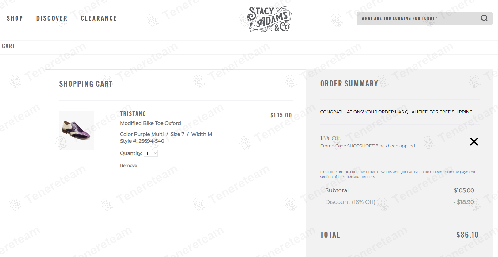 Stacy Adams coupon code: 18% off with SHOPSHOES18. Tested and valid as 1 year ago.