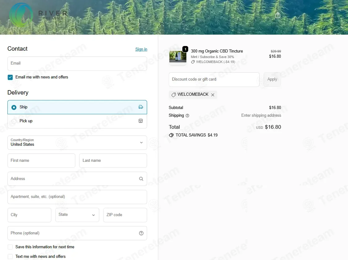 River Organics coupon code: 20% off with WELCOMEBACK. Tested and valid as 3 months ago.