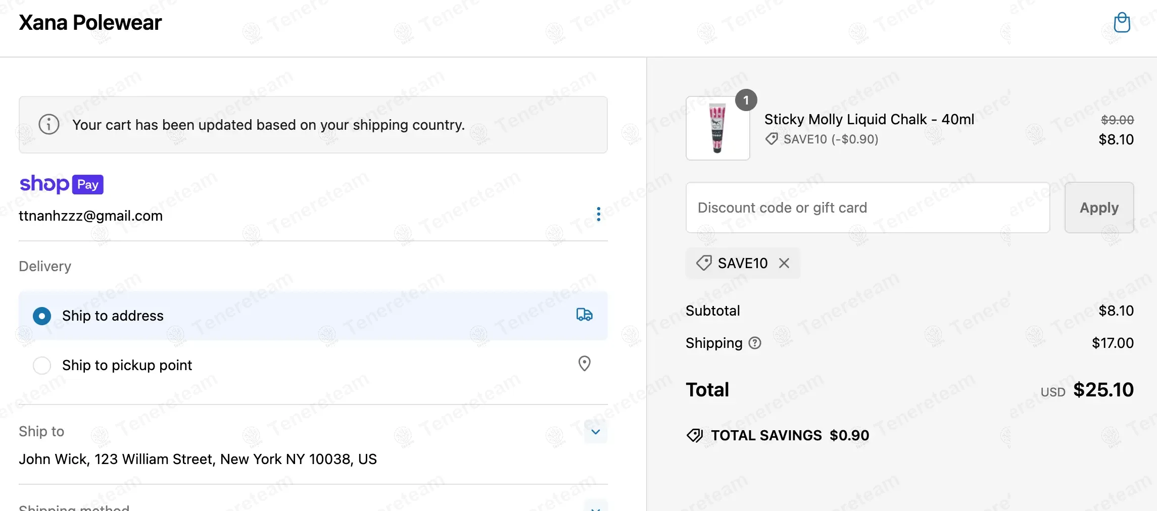 Xana Polewear coupon code: 10% off with SAVE10. Tested and valid as 1 year ago.