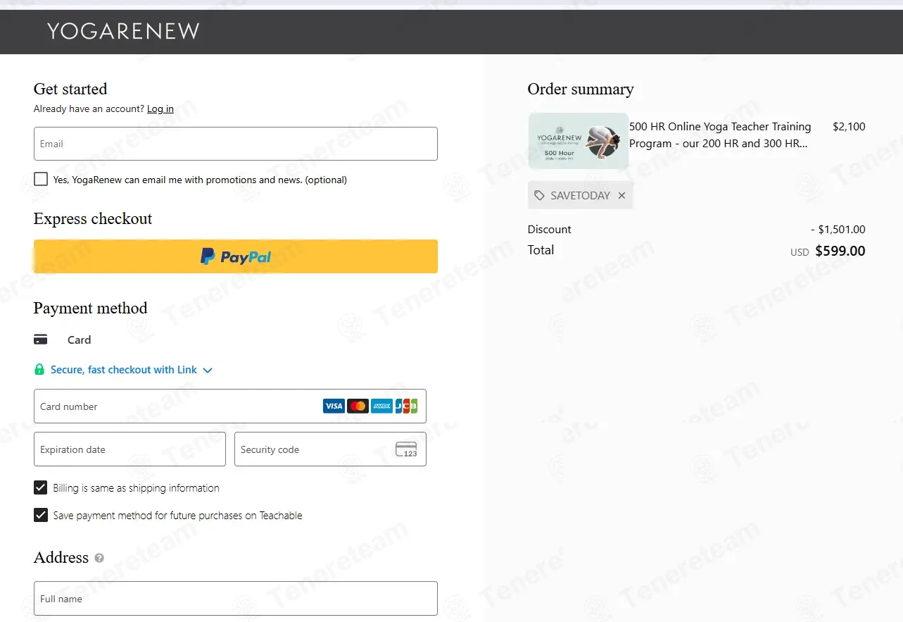 Yogarenew coupon code: 75% off with SAVETODAY. Tested and valid as 6 months ago.