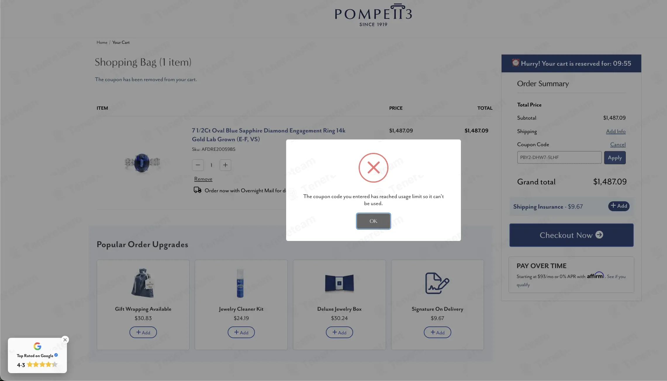 Pompeii3 coupon code: $100 off with PBY2-DHW7-5LHF. Tested and valid as 1 month ago.
