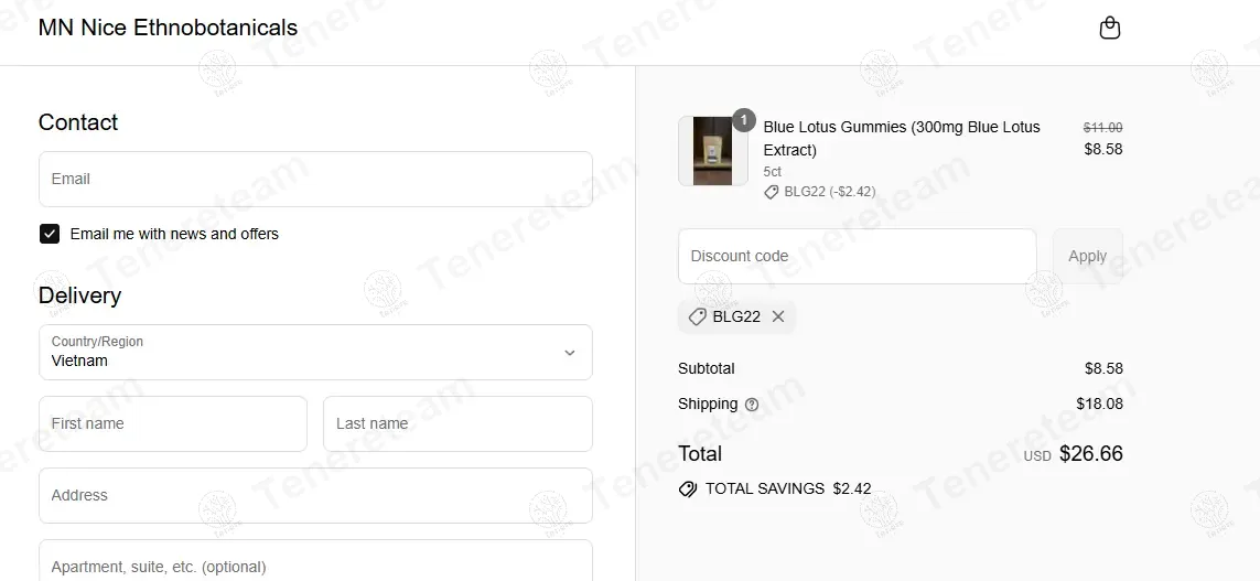 MN Nice Ethnobotanicals coupon code: 22% off with BLG22. Tested and valid as 1 week ago.
