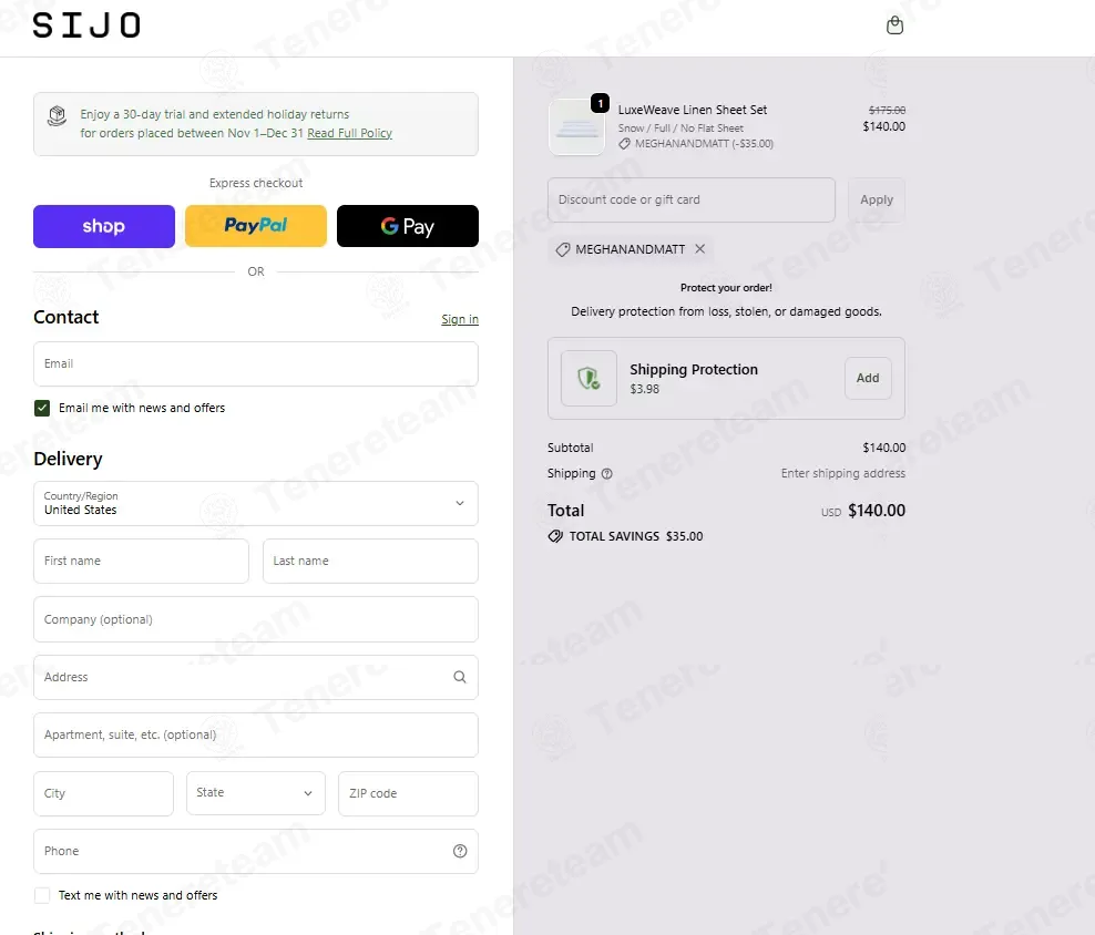 Sijo Home coupon code: 20% off with MEGHANANDMATT. Tested and valid as 1 week ago.