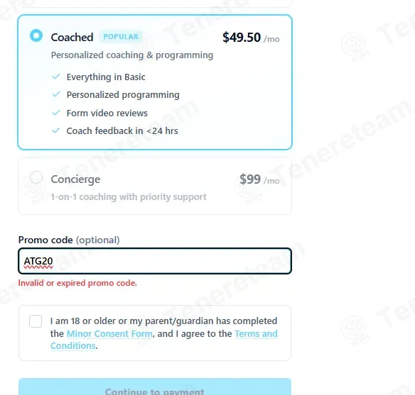ATG Online Coaching coupon code: $20 off with ATG20. Tested and valid as 1 month ago.