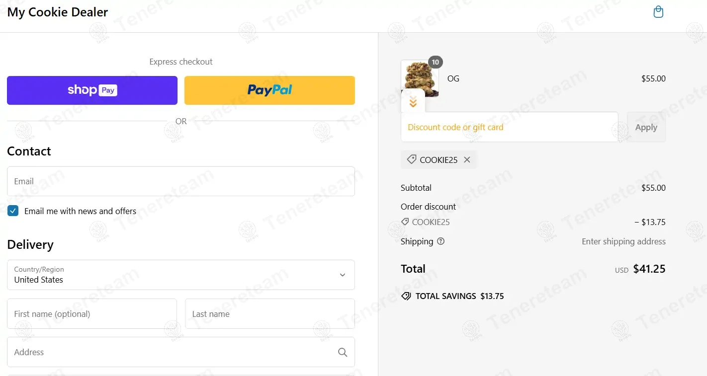My Cookie Dealer coupon code: 25% off with COOKIE25. Tested and valid as 10 months ago.