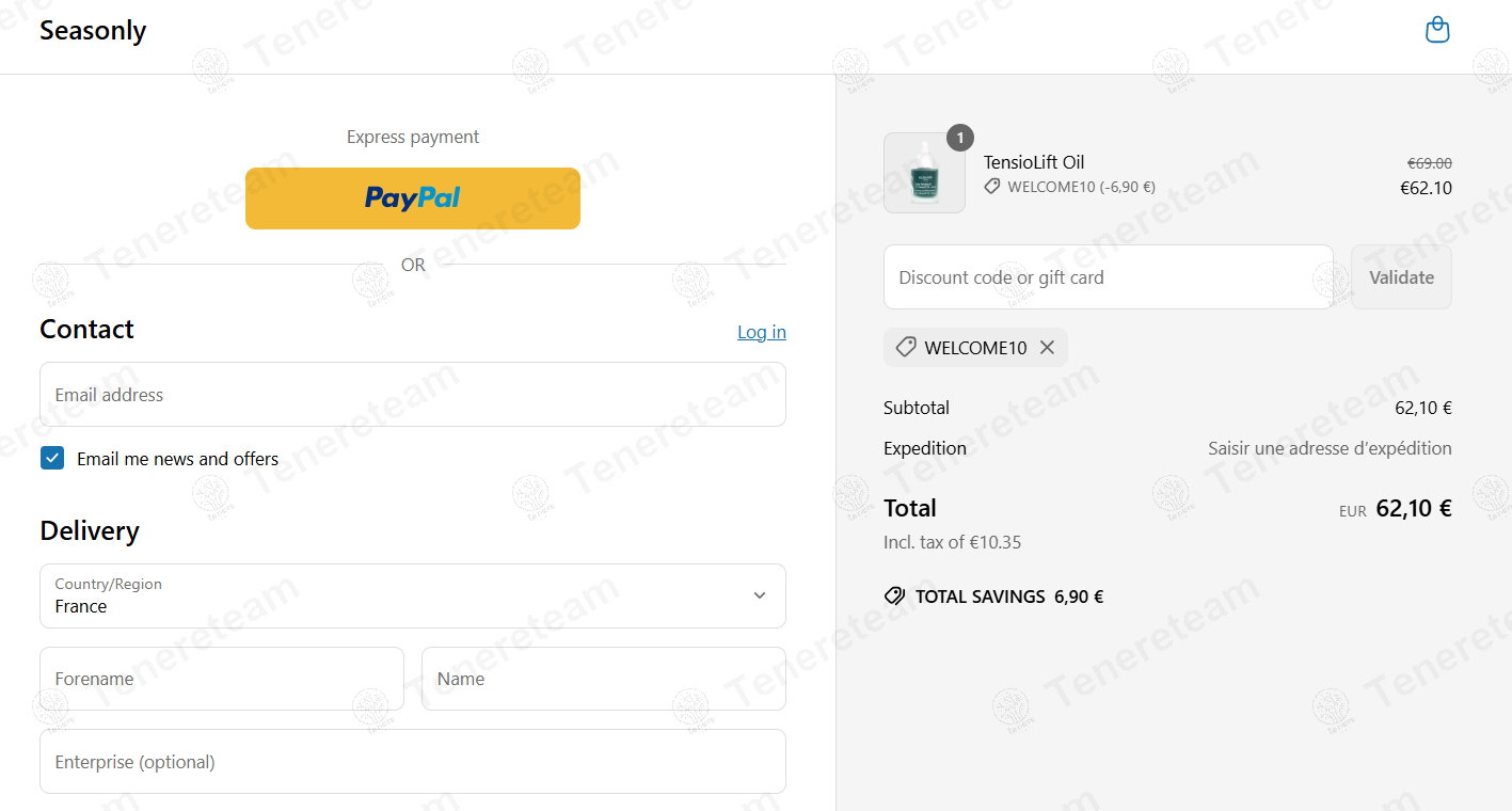 Seasonly FR coupon code: 10% off with WELCOME10. Tested and valid as 1 year ago.