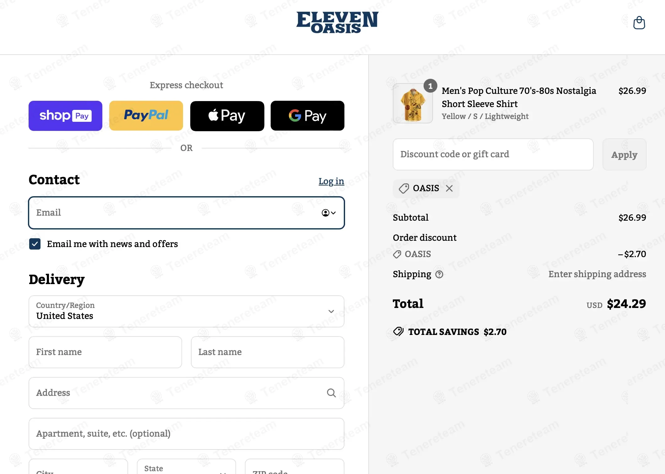 Eleven Oasis coupon code: 10% off with OASIS. Tested and valid as 11 months ago.