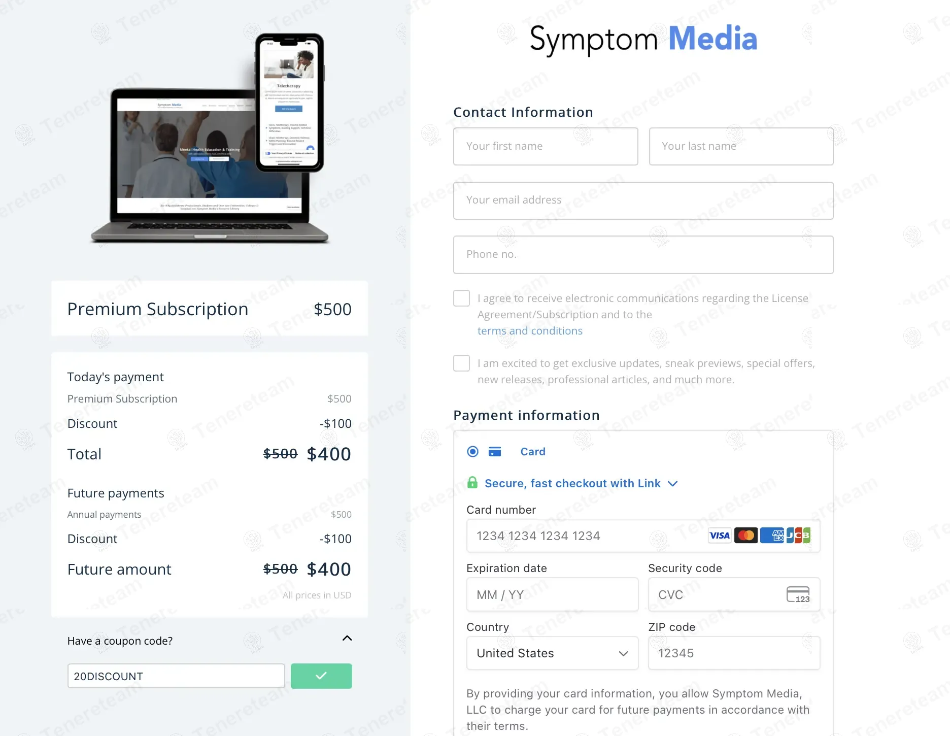 Symptom Media coupon code: 20% off with 20DISCOUNT. Tested and valid as 9 months ago.