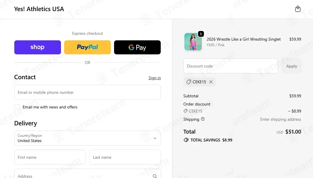 Yes Athletics USA coupon code: 15% off with CEKE15. Tested and valid as 3 weeks ago.