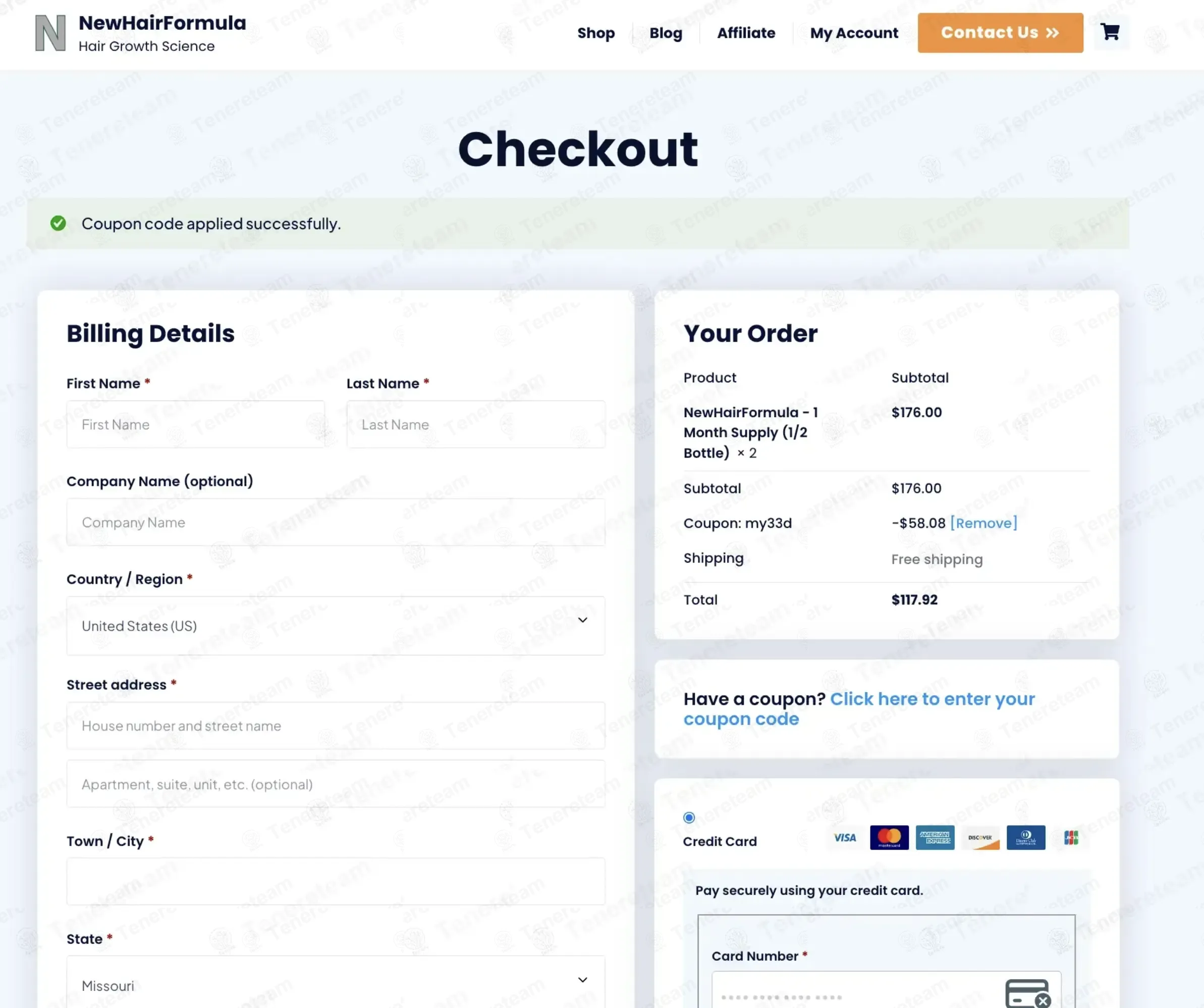 New Hair Formula coupon code: 33% off with my33d. Tested and valid as 1 month ago.