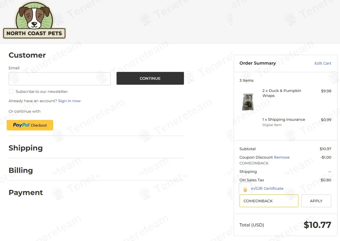 North Coast Pets coupon code: 10% off with COMEONBACK. Tested and valid as 3 weeks ago.