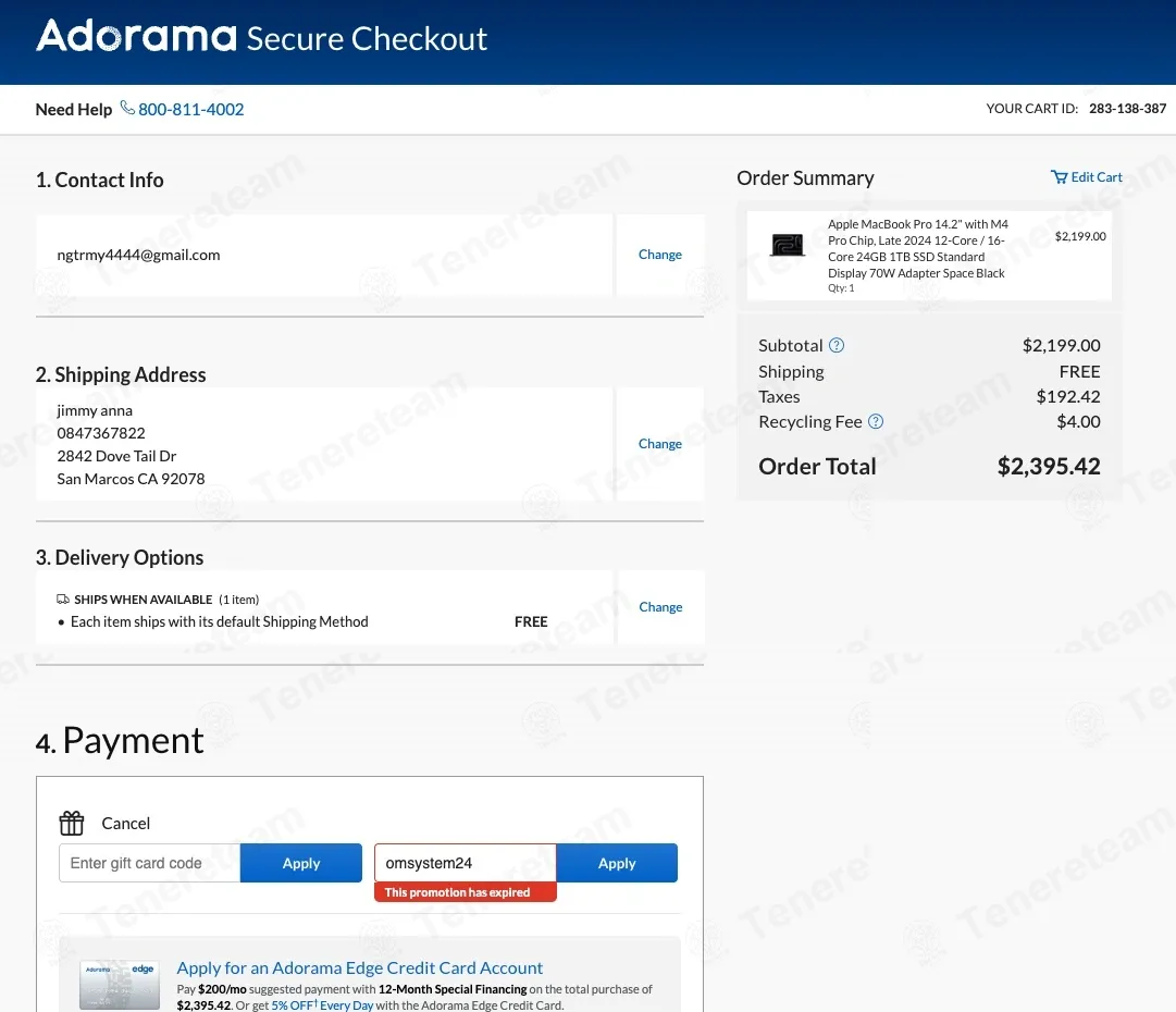 Adorama coupon code: 10% off with omsystem24. Tested and valid as 2 months ago.
