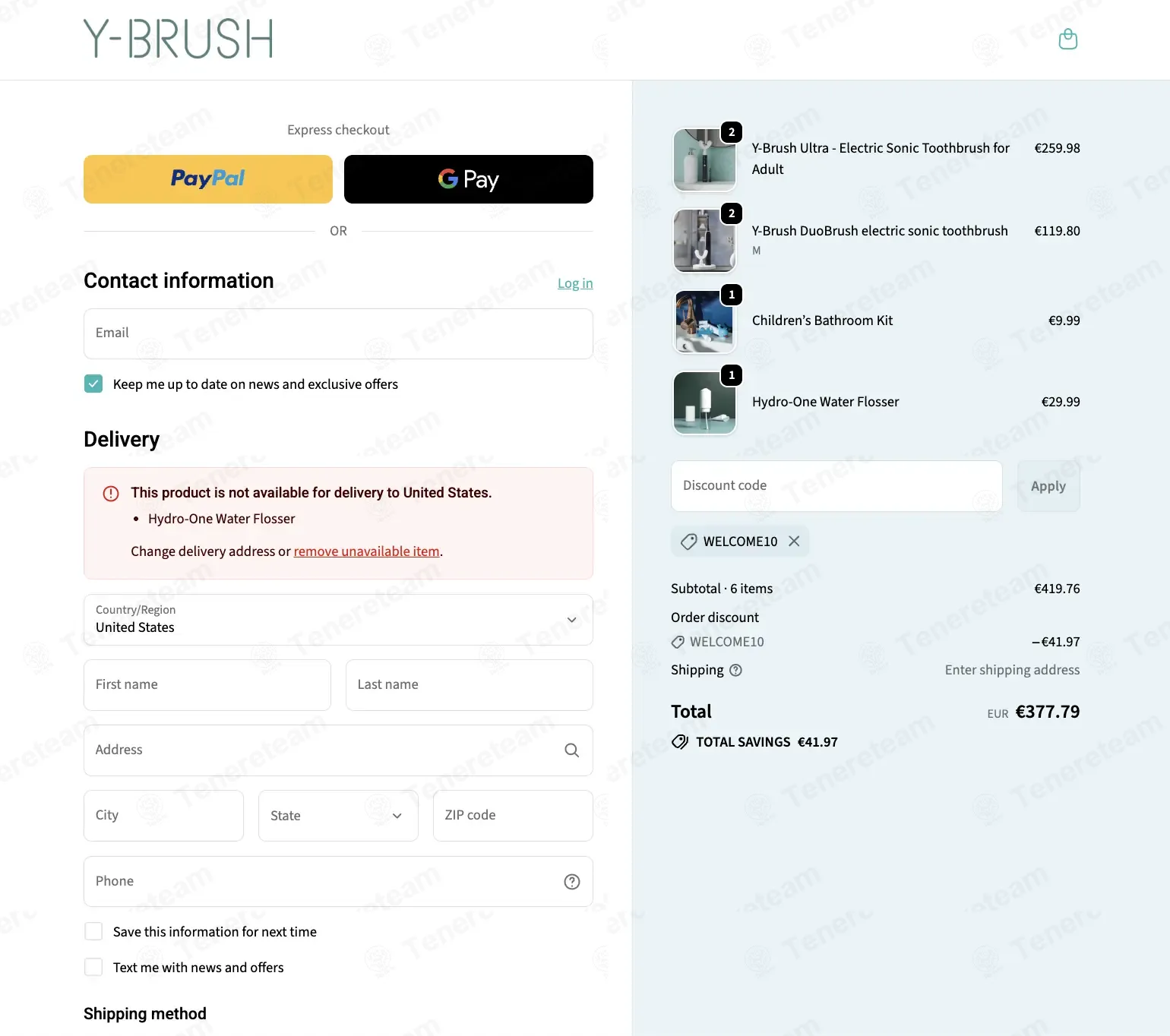 Y-Brush USA coupon code: 10% off with WELCOME10. Tested and valid as 3 weeks ago.