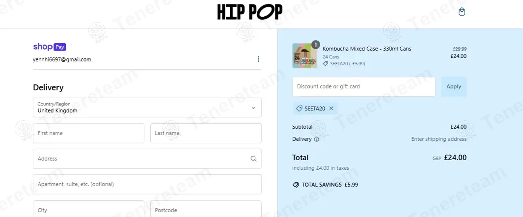 Hip Pop Kombucha coupon code: 20% off with SEETA20. Tested and valid as 1 year ago.