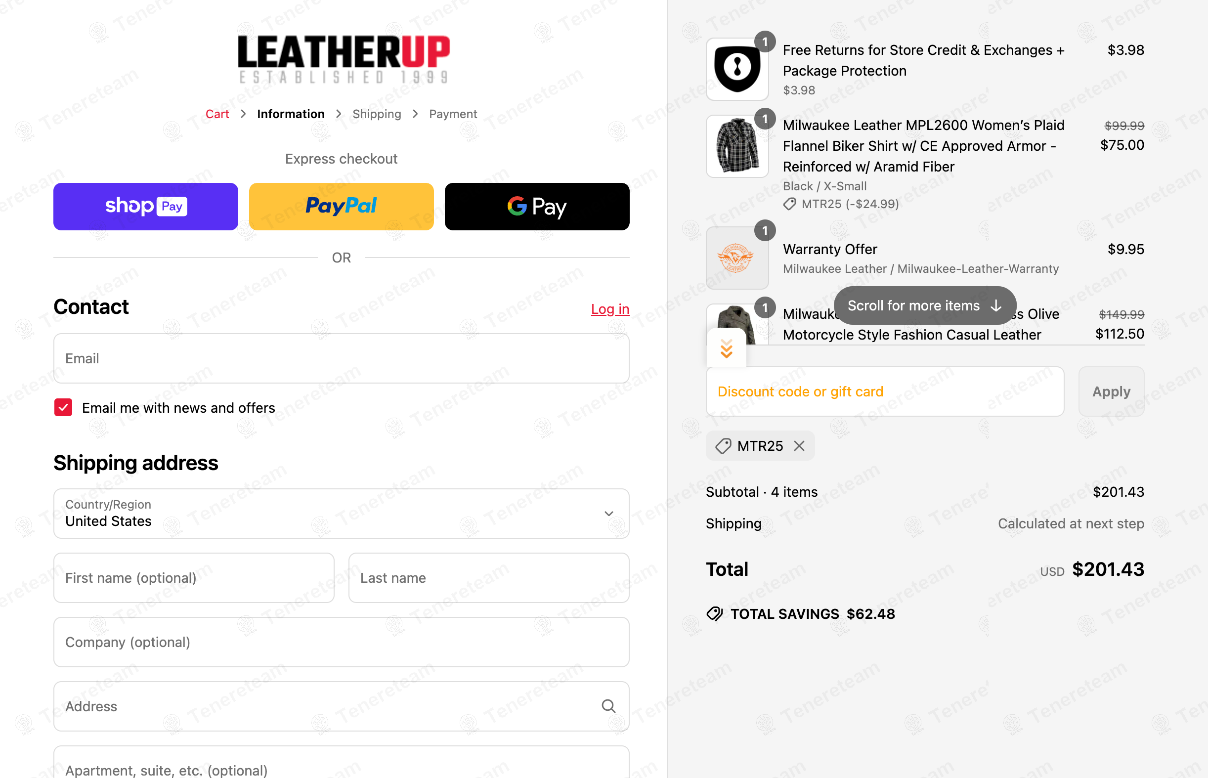 LeatherUp coupon code: 25% off with MRT25. Tested and valid as 1 year ago.