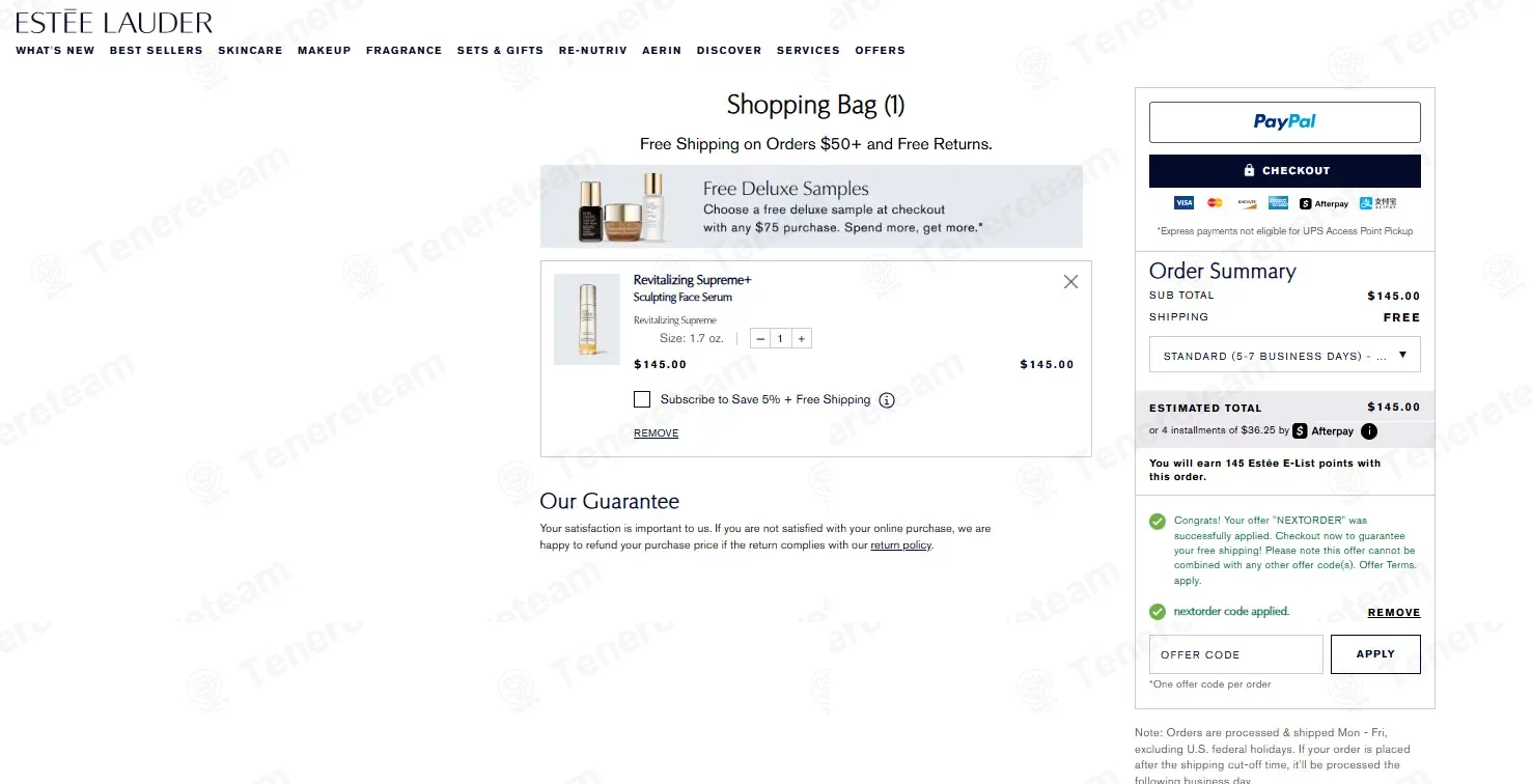 Estee Lauder coupon code: Sale off with NEXTORDER. Tested and valid as 2 months ago.