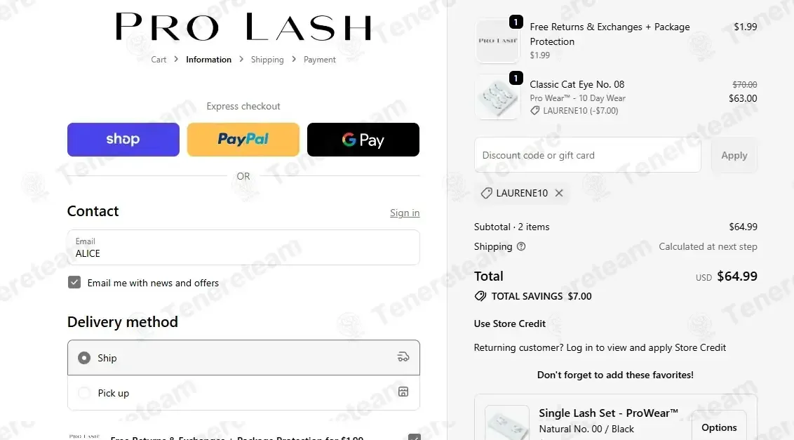 Pro Lash coupon code: 10% off with LAURENE10. Tested and valid as 3 months ago.