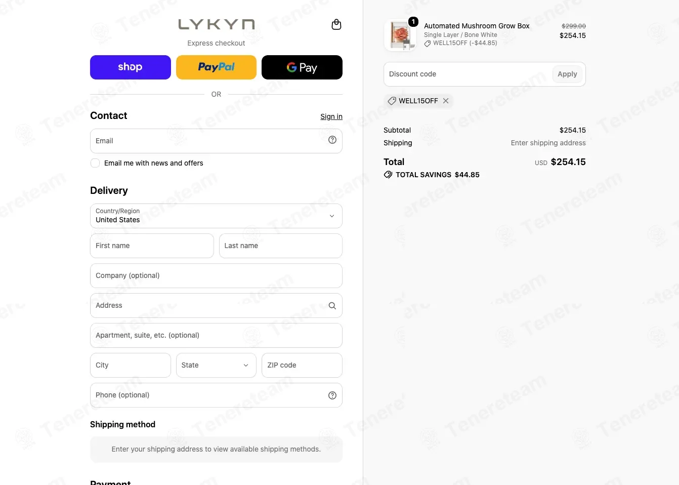 Lykyn apply coupon code