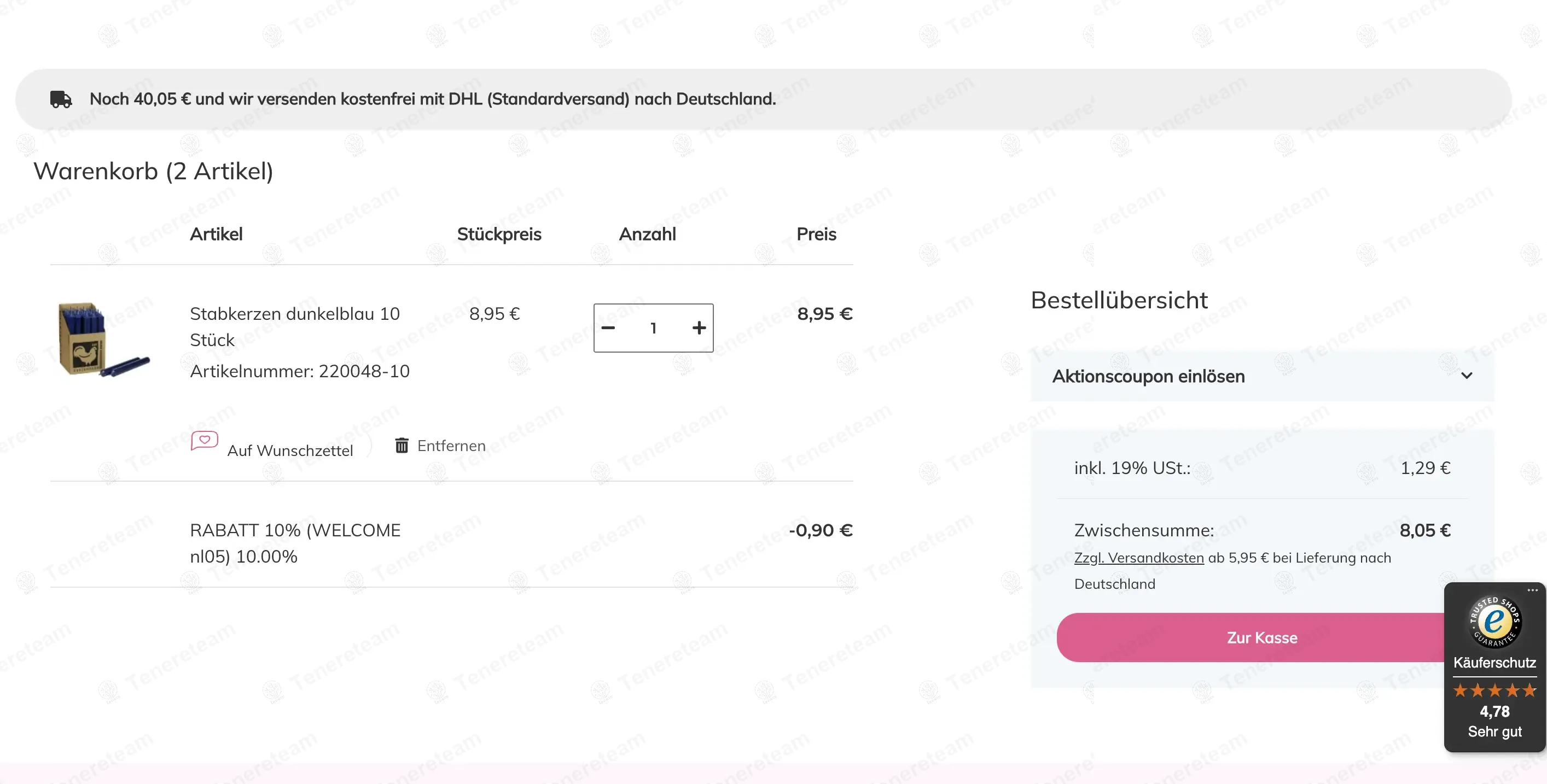 Myweddingshop DE coupon code: 10% off with WELCOME. Tested and valid as 1 year ago.