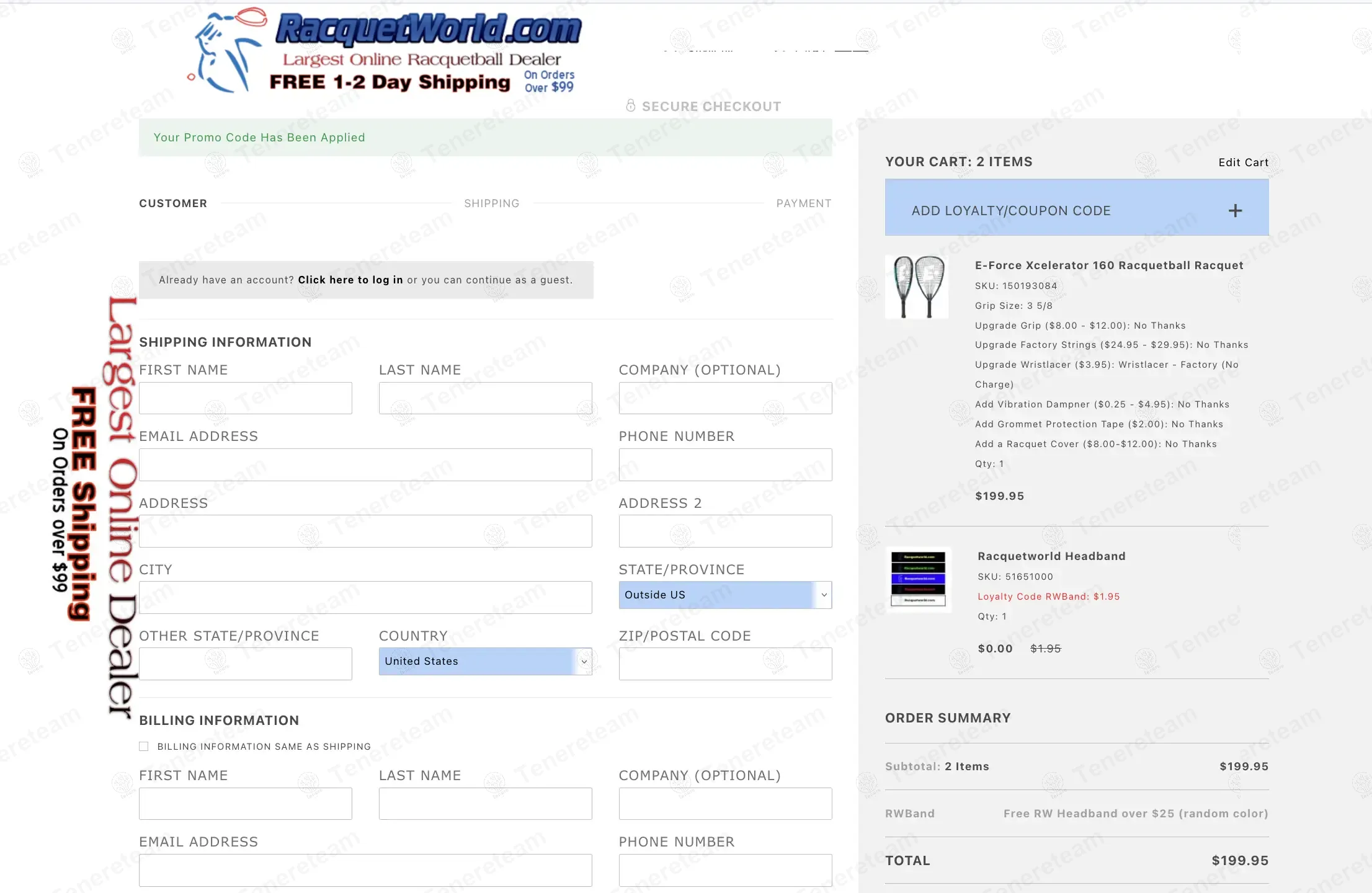 Racquetball Warehouse coupon code: Sale off with RWBAND. Tested and valid as 1 year ago.