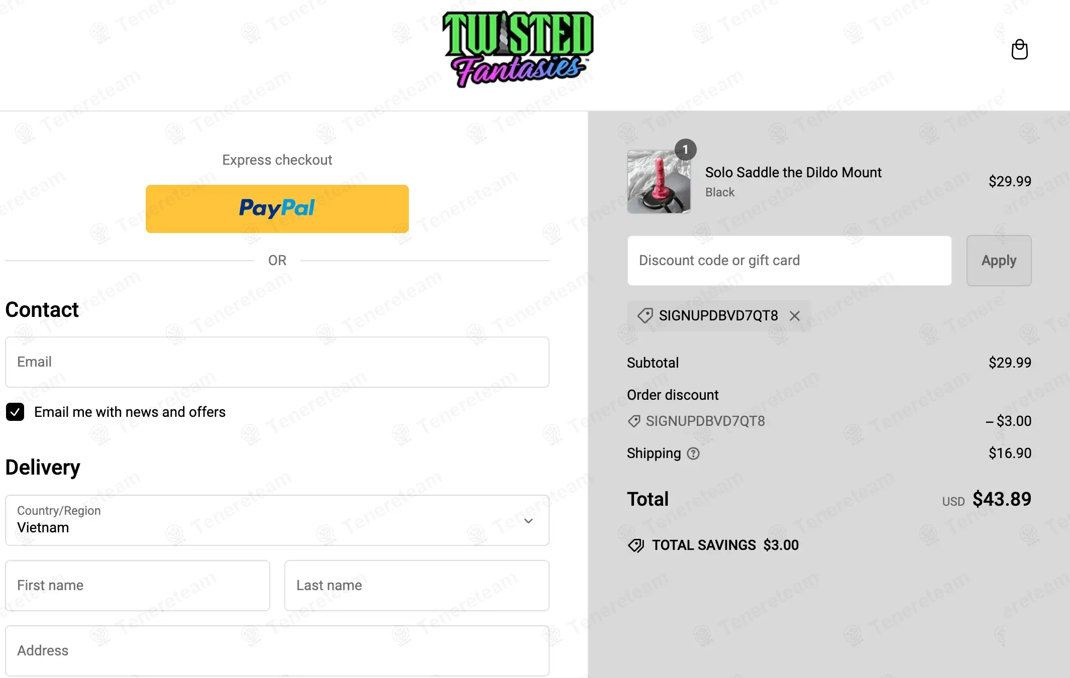 Twisted Fantasies apply coupon code