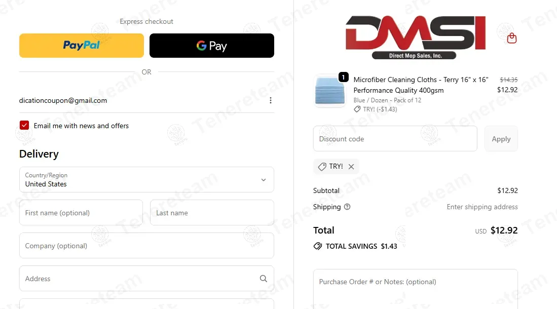 Direct Mop Sales coupon code: 10% off with TRY!. Tested and valid as 8 months ago.