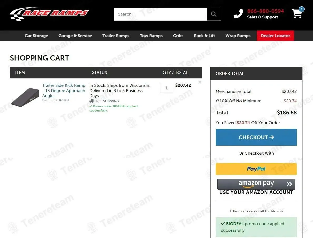 Race Ramps coupon code: 10% off with BIGDEAL. Tested and valid as 3 weeks ago.