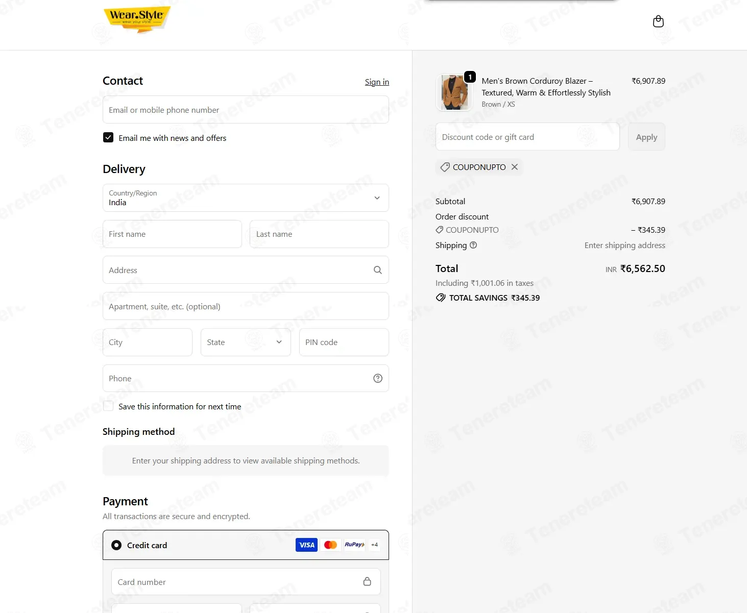 Wear Style coupon code: 5% off with COUPONUPTO. Tested and valid as 2 months ago.
