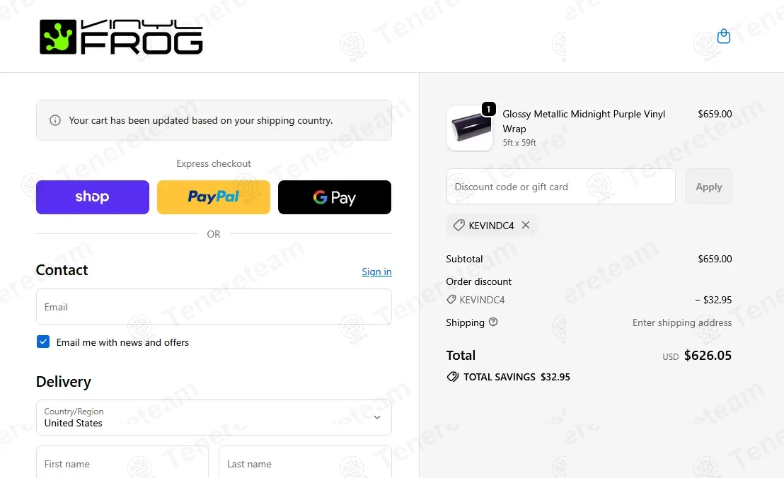 Vinyl Frog coupon code: 5% off with KEVINDC4. Tested and valid as 8 months ago.