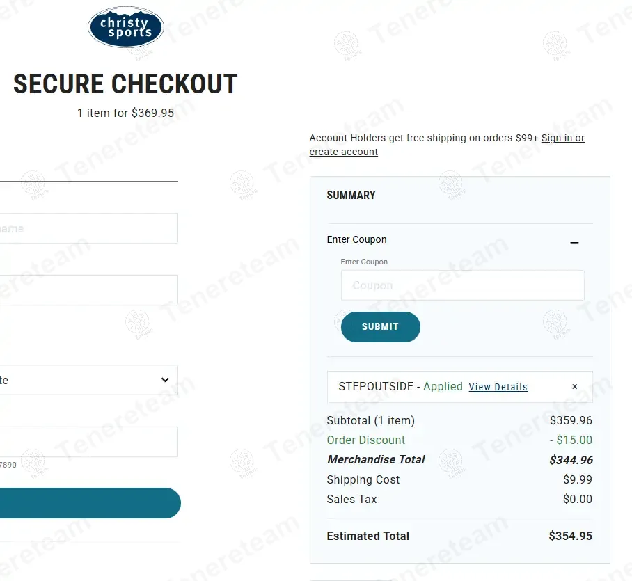 Christy Sports coupon code: $15 off with STEPOUTSIDE. Tested and valid as 1 year ago.