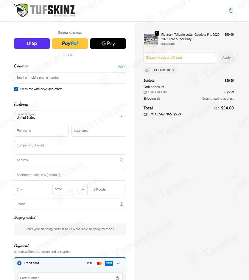 Tufskinz coupon code: 10% off with CHLOEKUO10. Tested and valid as 6 months ago.