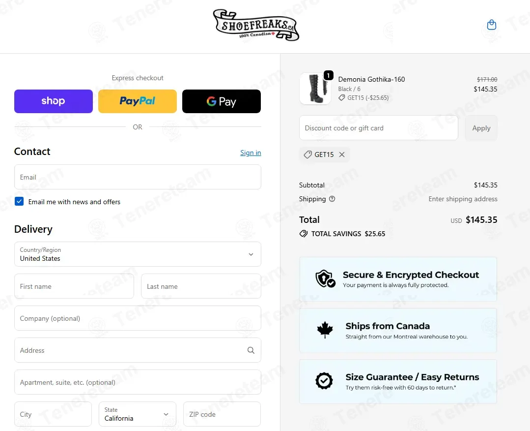 Shoe Freaks coupon code: 15% off with GET15. Tested and valid as 2 months ago.
