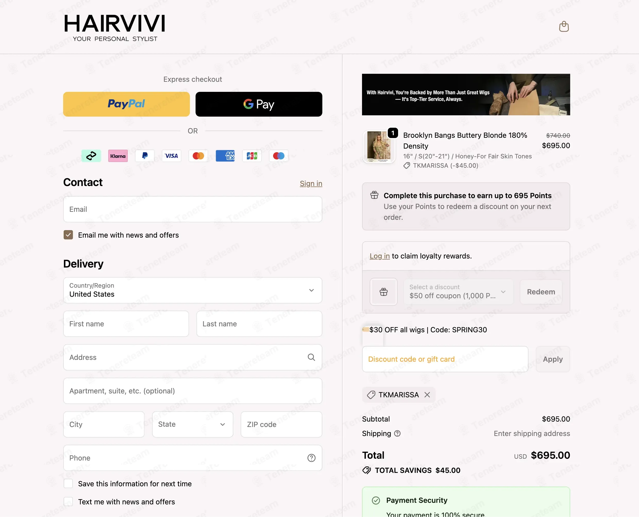 Hairvivi apply coupon code