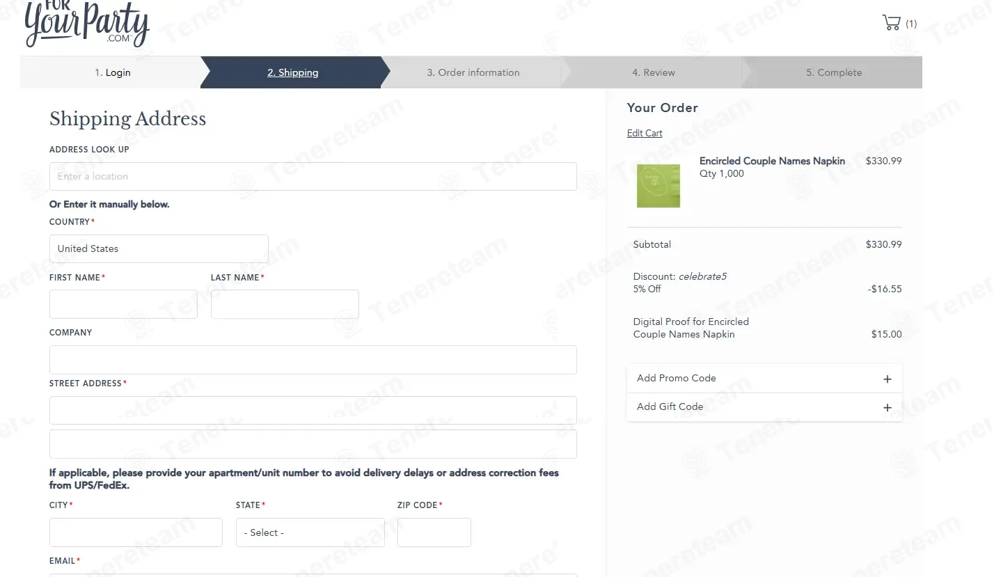 For Your Party coupon code: 5% off with CELEBRATE5. Tested and valid as 1 month ago.