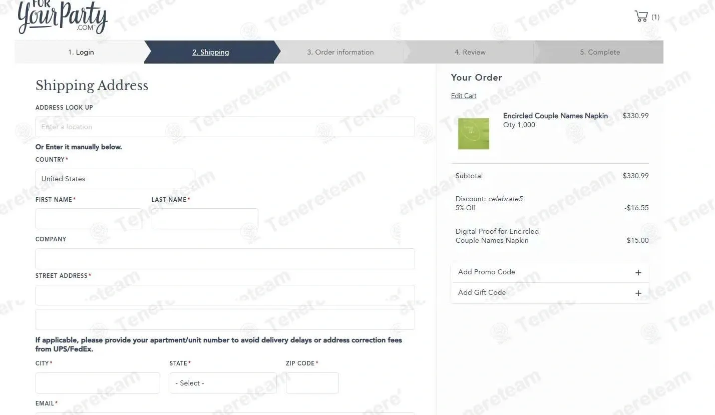 For Your Party coupon code: 5% off with CELEBRATE5. Tested and valid as 1 month ago.